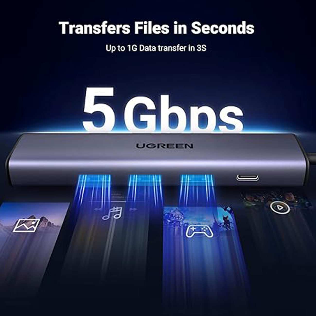 هاب یو اس بی 5 پورت یوگرین CM475 60554