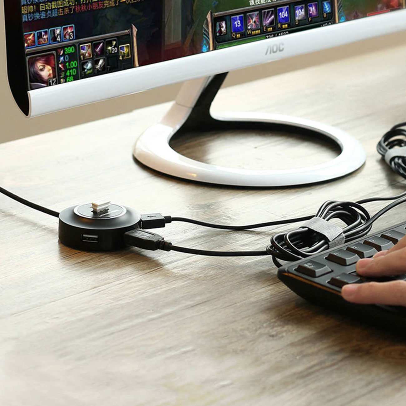 هاب یو اس بی 4 پورت یک متر یوگرین CR106