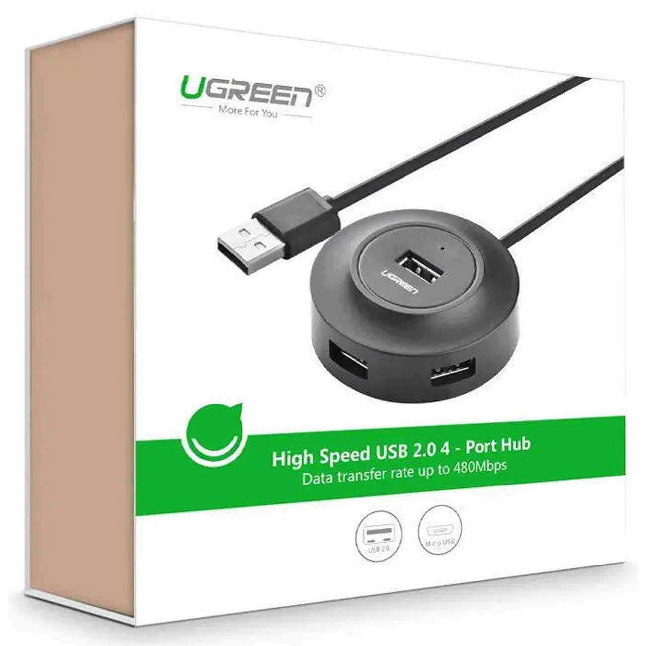 هاب یو اس بی 4 پورت یک متر یوگرین CR106