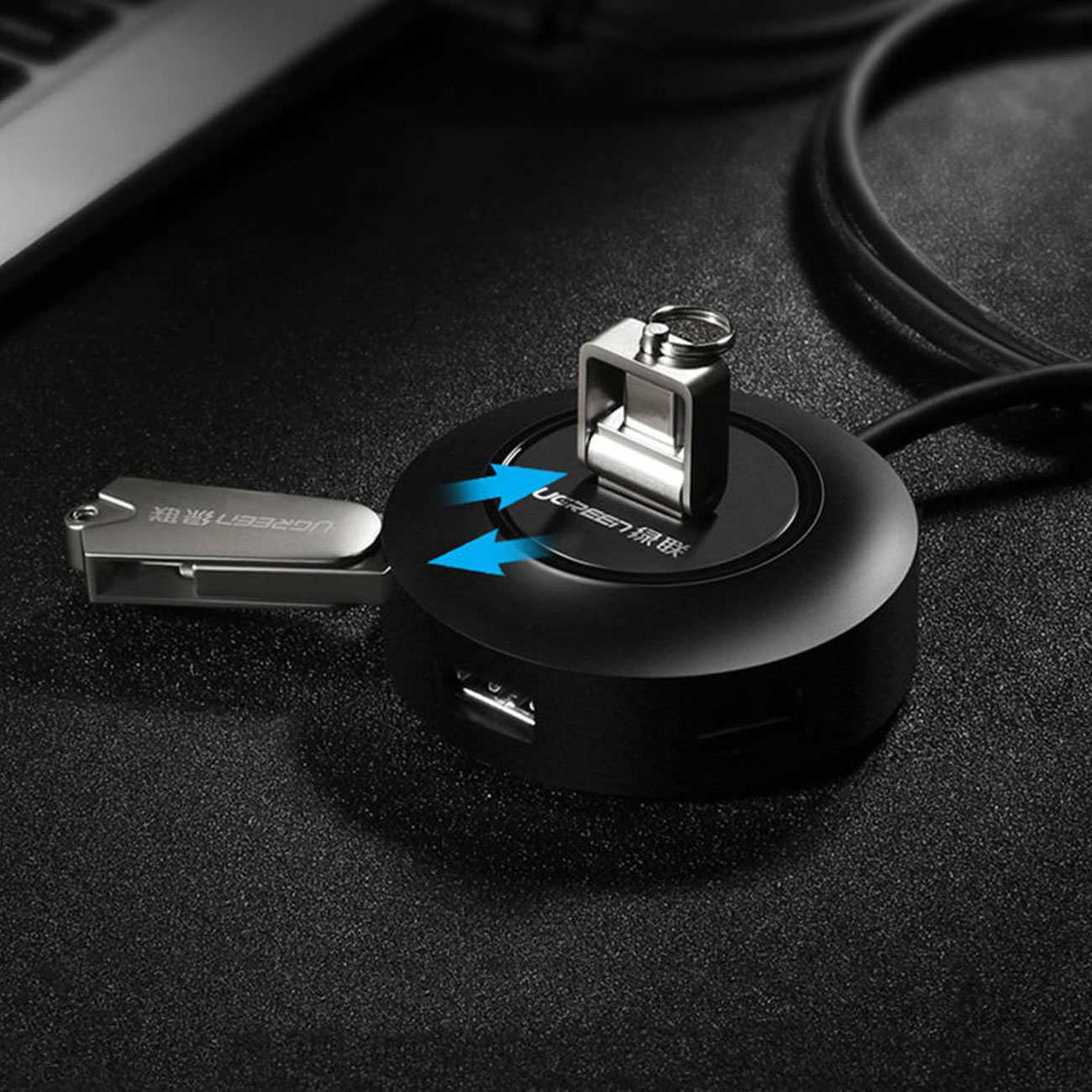 هاب یو اس بی 4 پورت یک متر یوگرین CR106