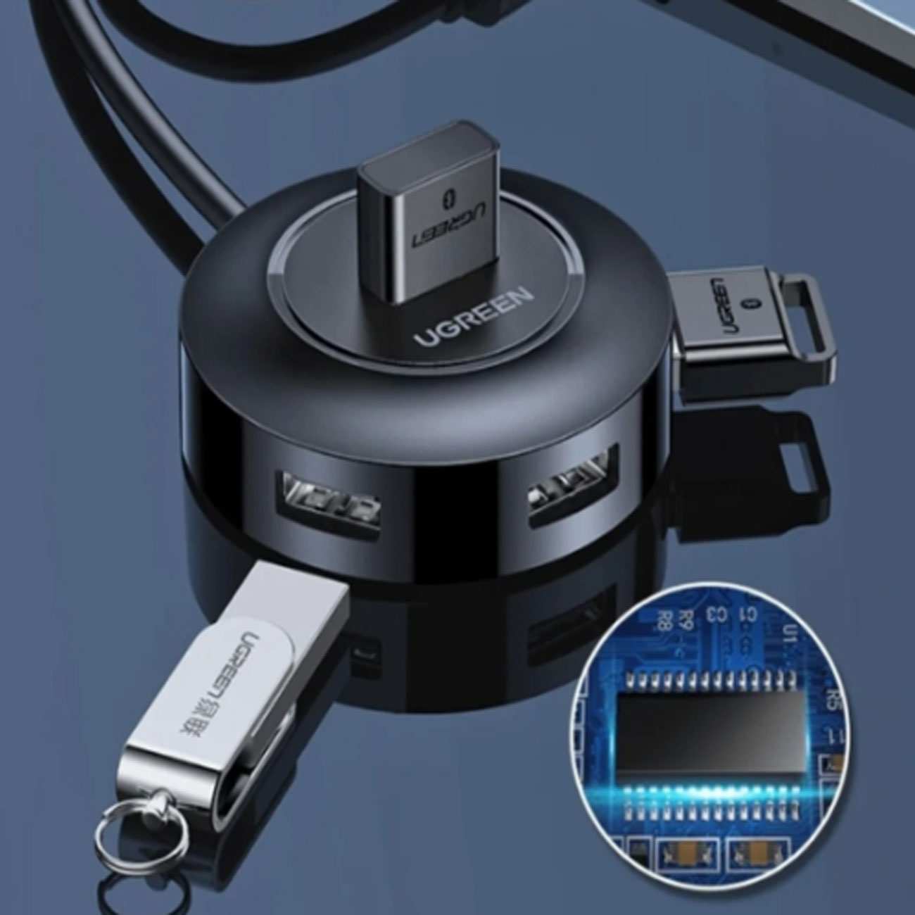 هاب یو اس بی 4 پورت یک متر یوگرین CR106