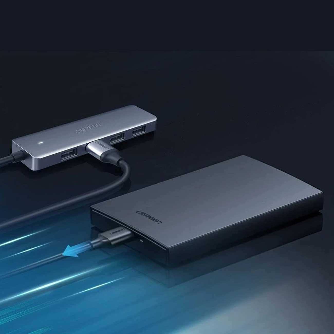 هاب تایپ سی 4 پورت یوگرین CM219 70336