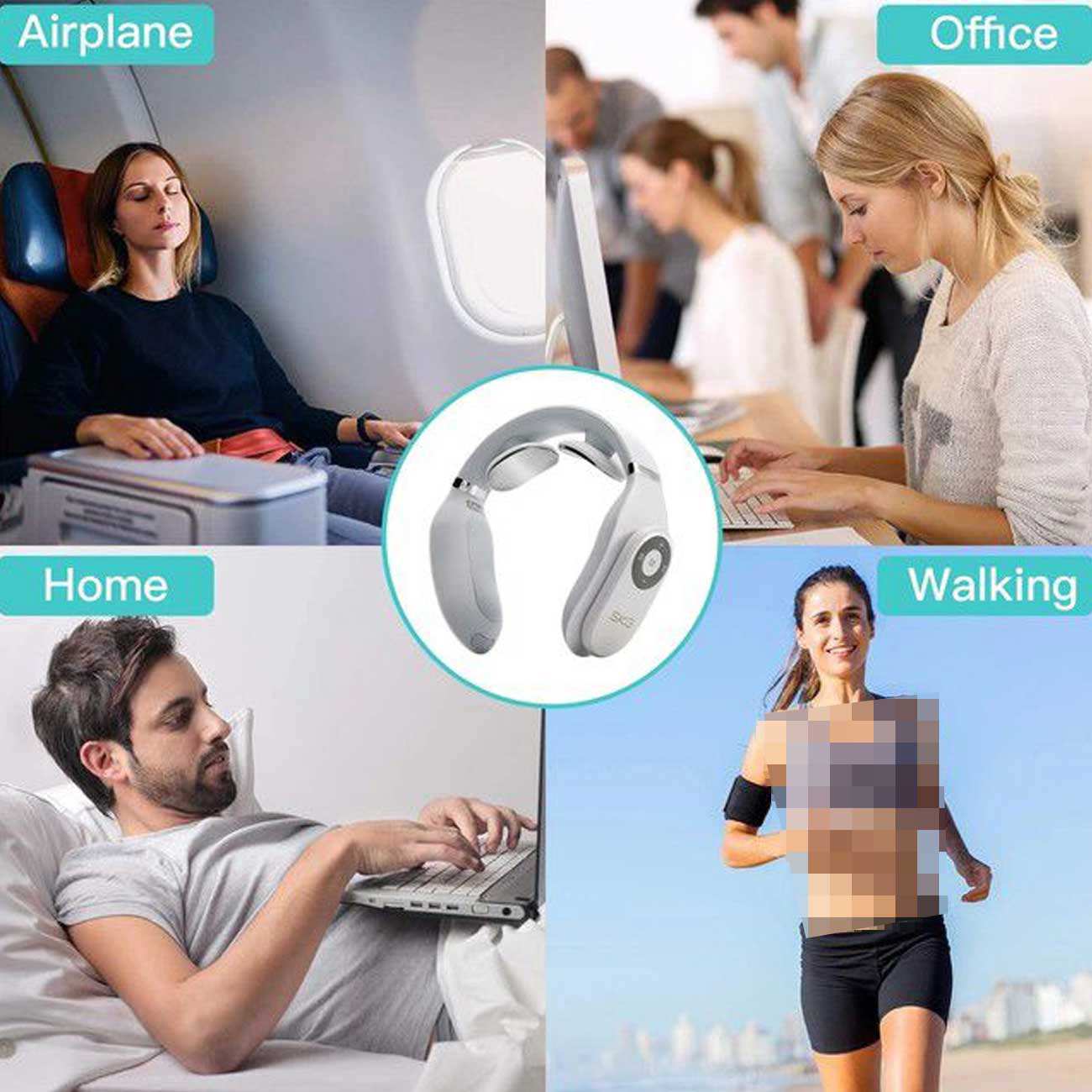 ماساژور گردن حرارتی الکتریکی اسکاجی دارای ریموت کنترل 4098E