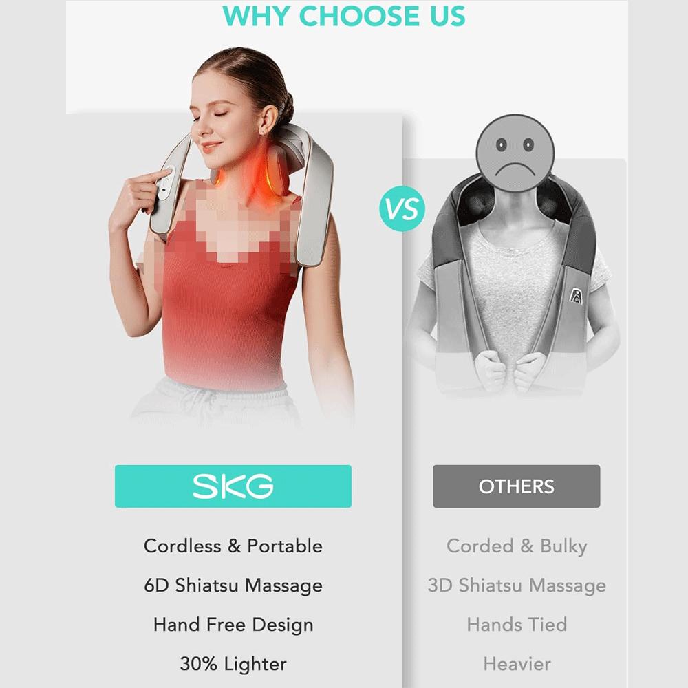 ماساژور شانه و گردن حرارتی قابل حمل چندکاره اسکاجی H5 MINI