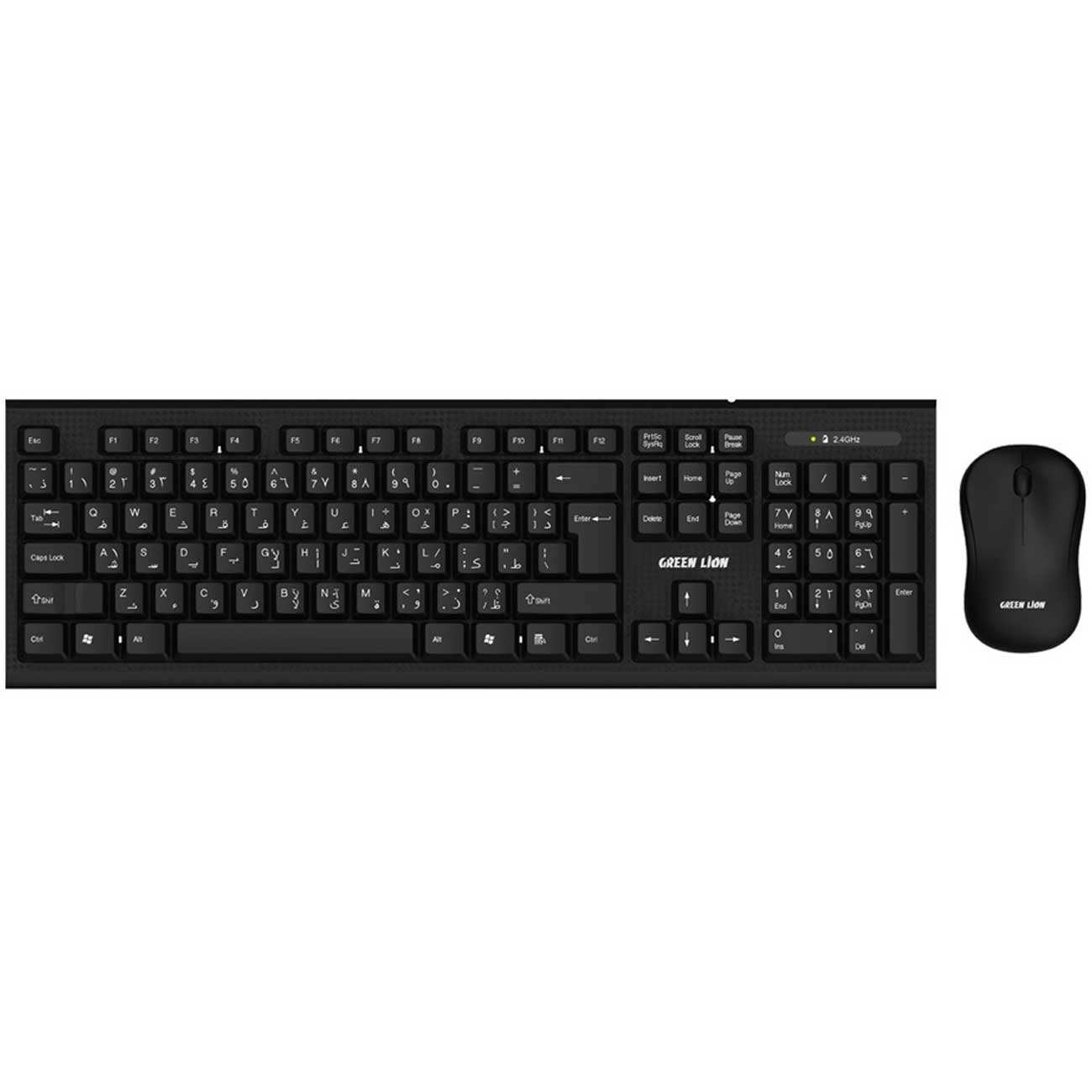 ست کیبورد و موس بیسیم گرینلاین GNWS24GKEYMBK