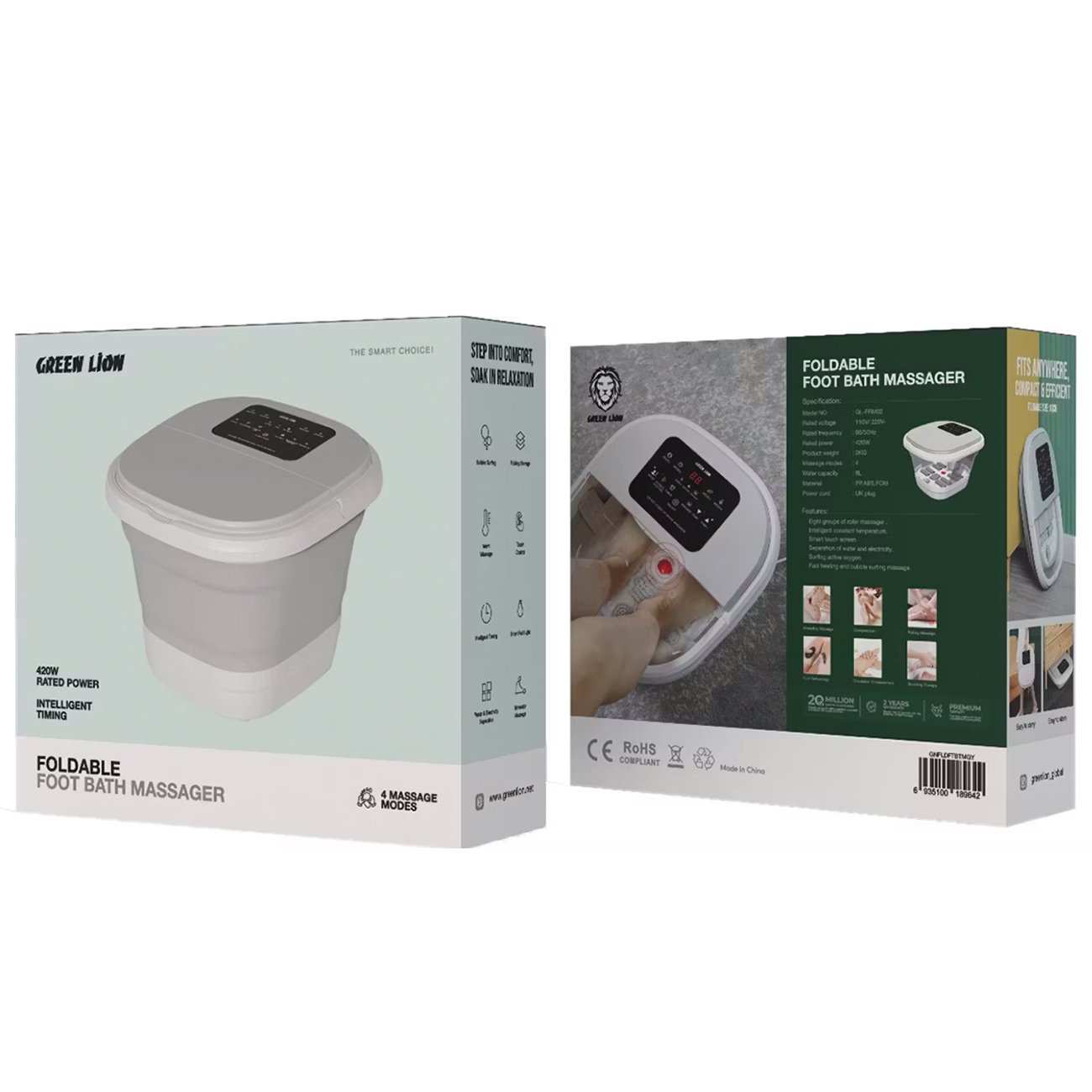 ماساژور و حمام پای تاشو گرین لاین GNFLDFTBTMWH