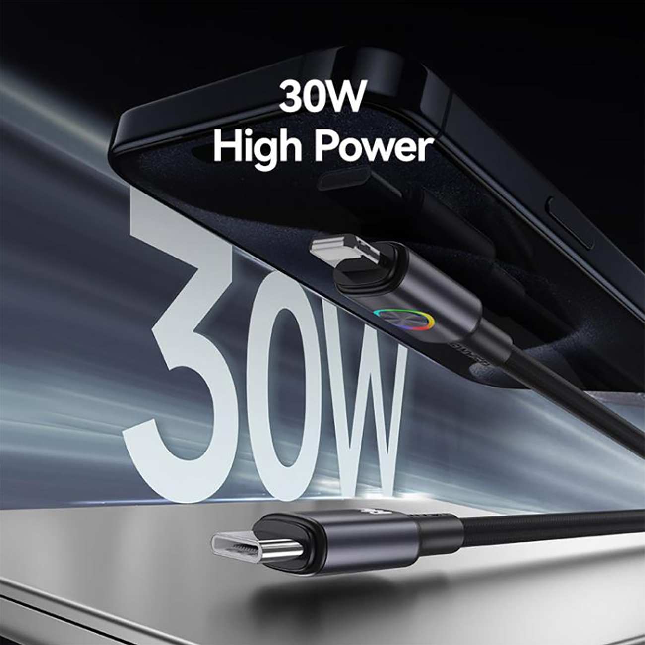 کابل آیفونی فست شارژ Type-C به لایتنینگ 30 وات 1.2 متری یوسامز SJ753