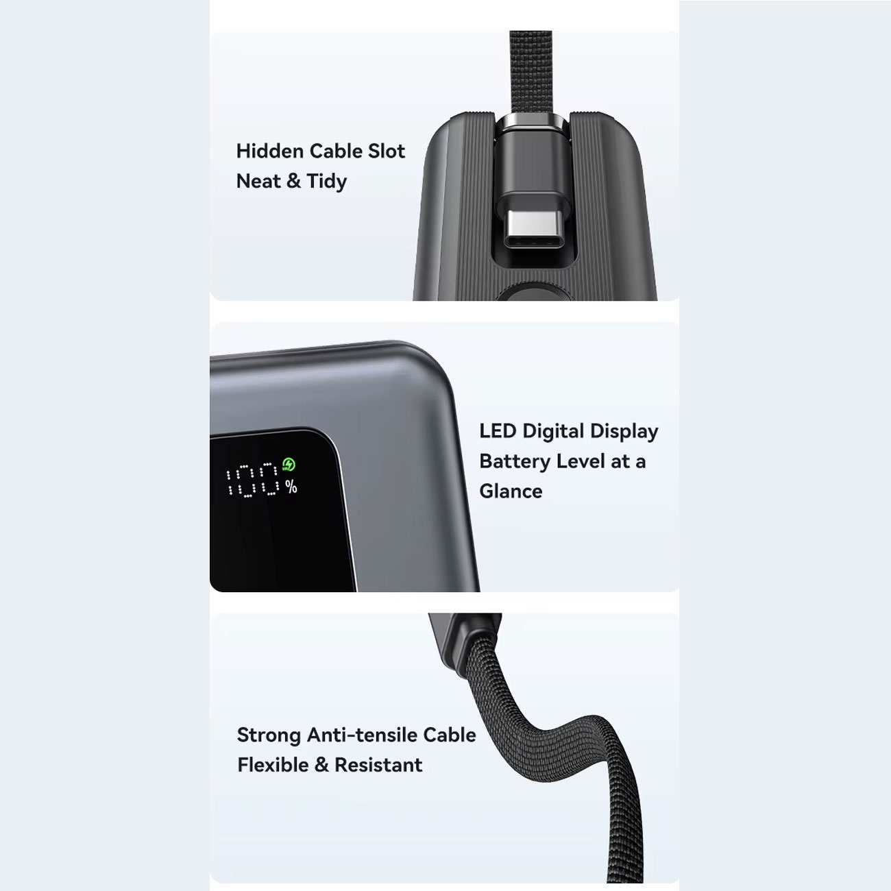 پاوربانک 20000 فست شارژ 65 وات Type-C و USB یوسامز CD243