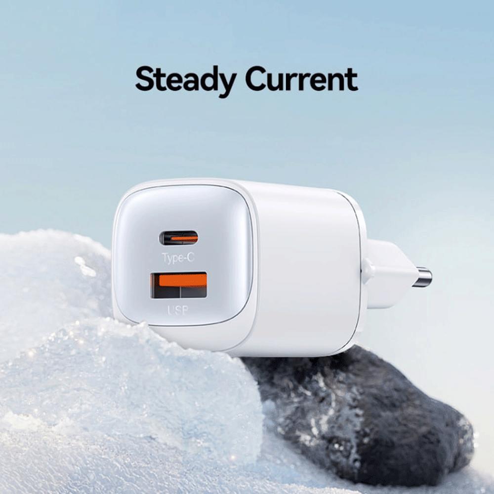 شارژر دیواری تایپ سی و یو اس بی 30 وات یوسامز CC254