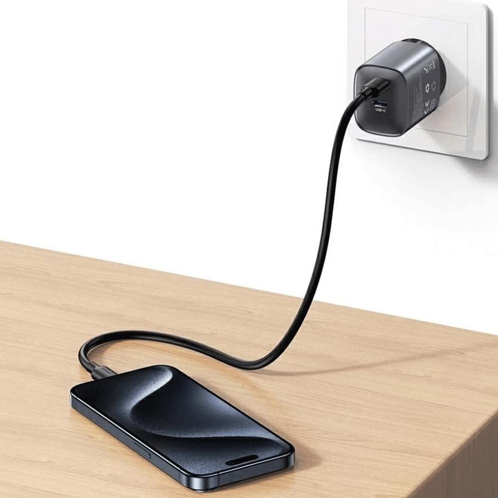 شارژر دیواری فست دو پورت تایپ سی 45 وات یوسامز CC305 T66