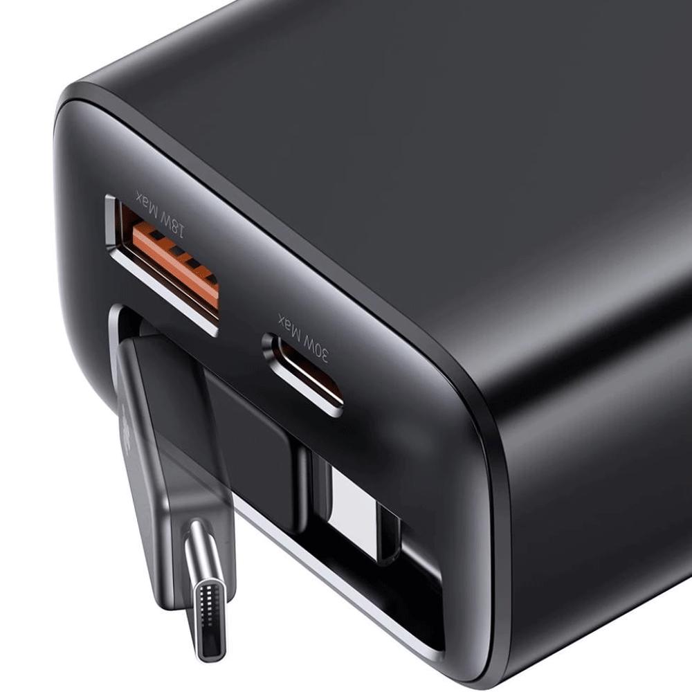 شارژر دیواری 30 وات Type-C و USB یوسامز با کابل تایپ سی CC296