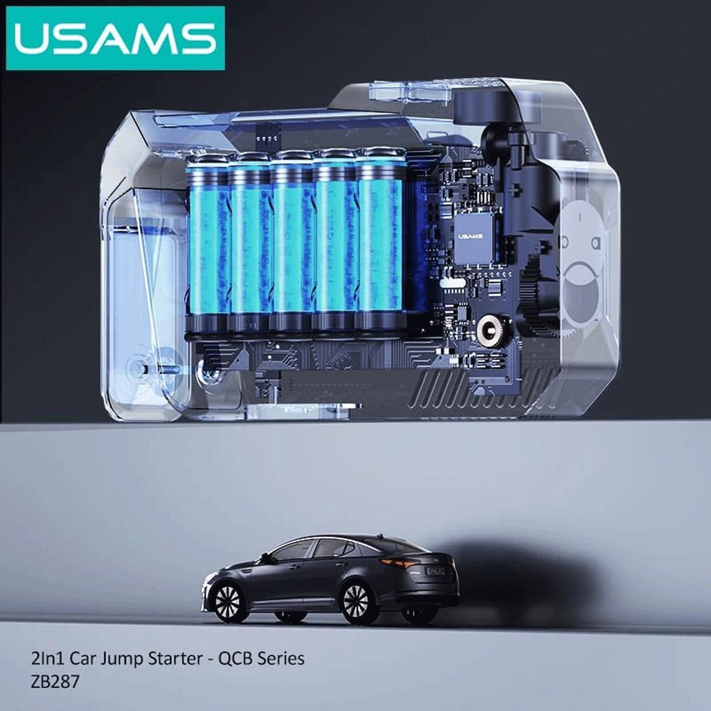 جامپ استارتر، پمپ باد و پاوربانک 8000 میلیآمپرساعت یوسامز ZB287