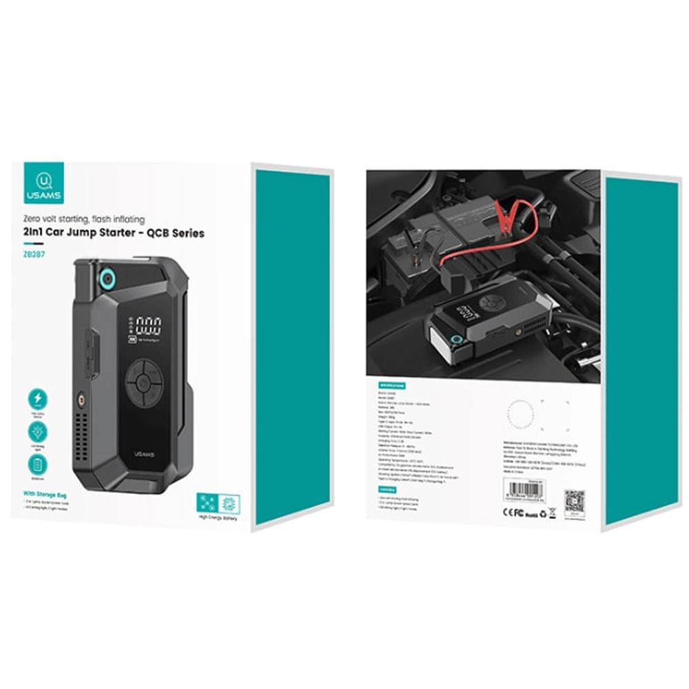 جامپ استارتر، پمپ باد و پاوربانک 8000 میلیآمپرساعت یوسامز ZB287