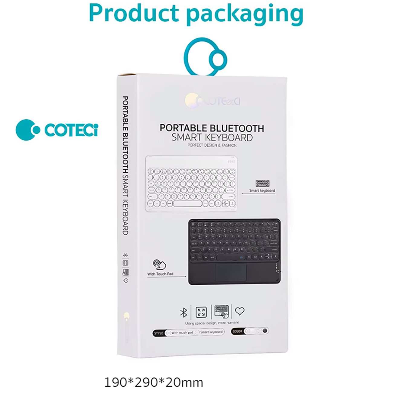 کیبورد بیسیم شارژی کوتسی 64001