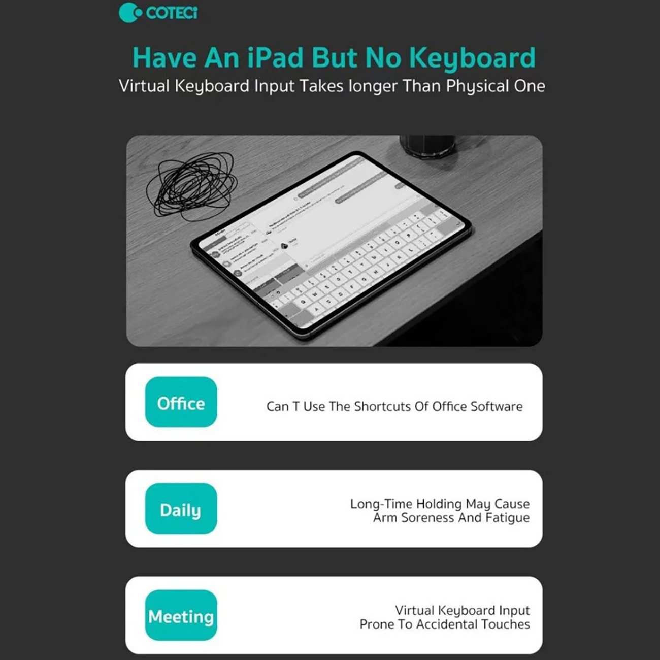 کیبورد بیسیم تاشو شارژی با تاچ پد کوتسی OF-032