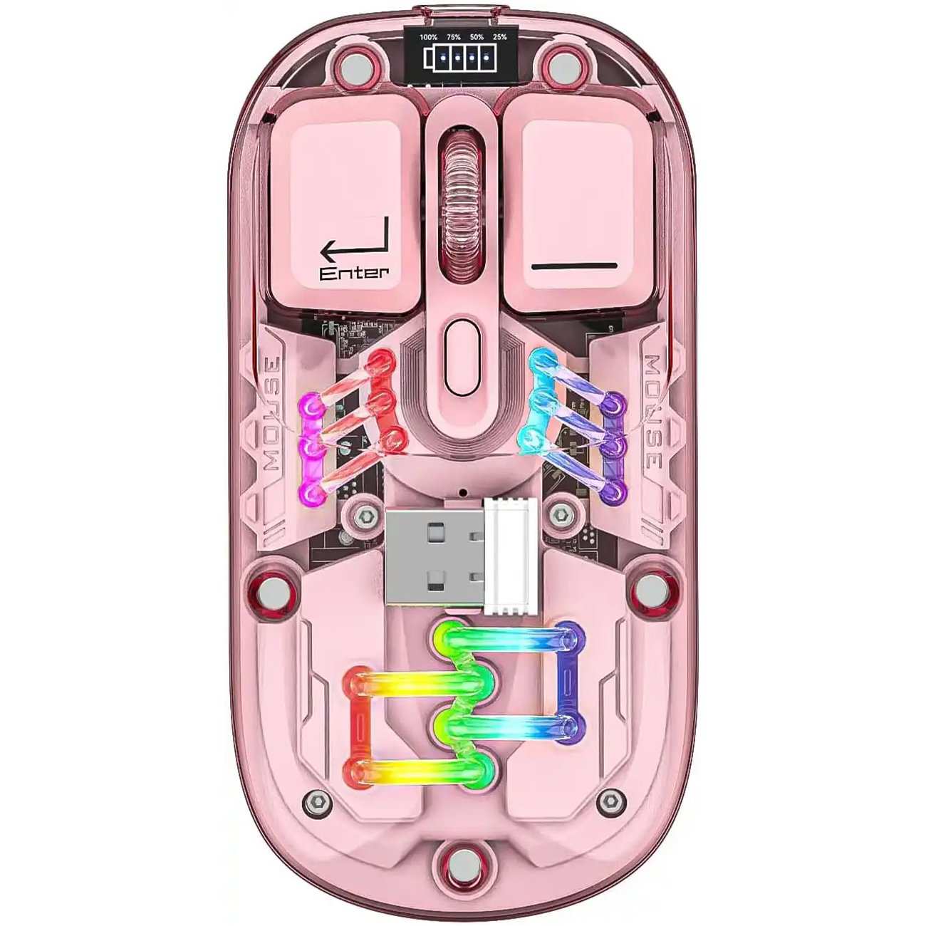 موس بیسیم دو حالته قابل شارژ با طراحی شفاف کوتسی OF-026