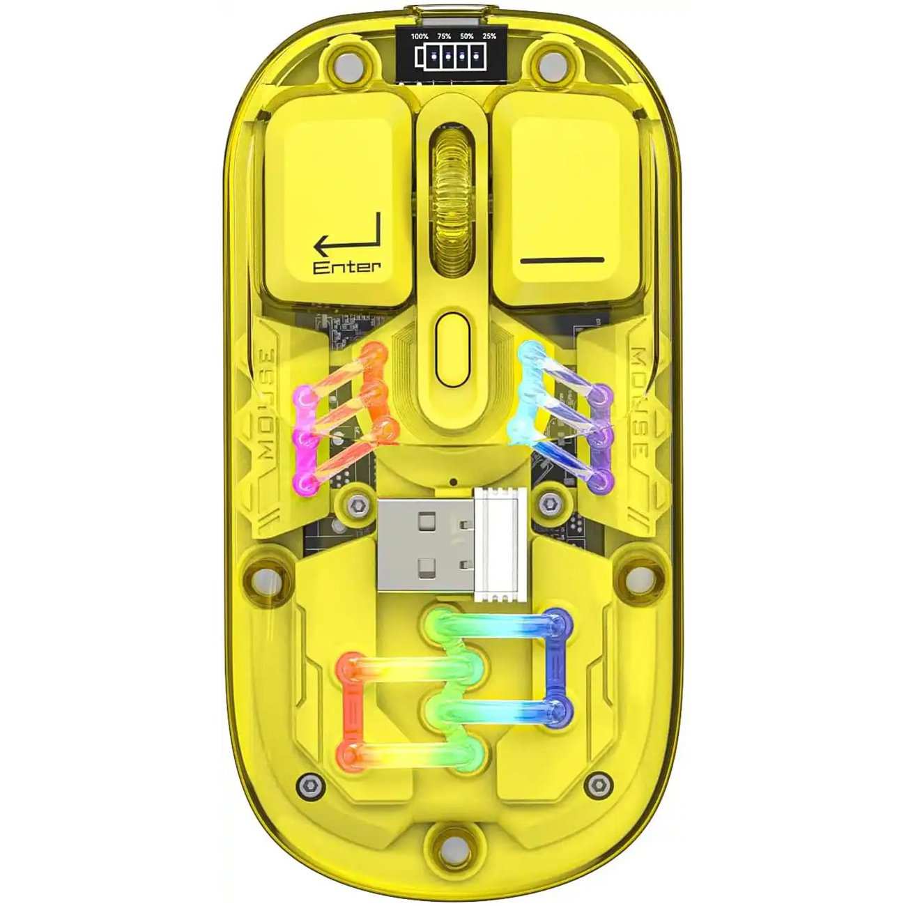 موس بیسیم دو حالته قابل شارژ با طراحی شفاف کوتسی OF-026