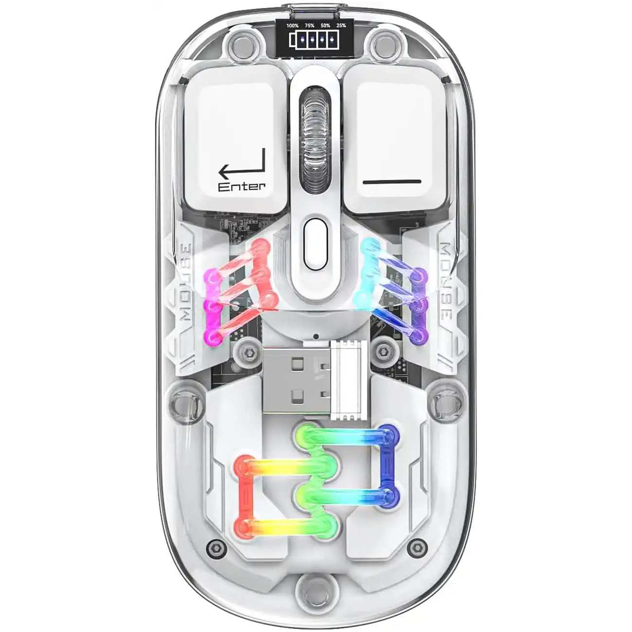 موس بیسیم دو حالته قابل شارژ با طراحی شفاف کوتسی OF-026