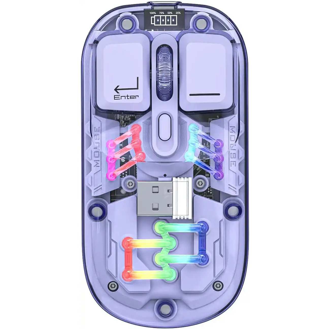 موس بیسیم دو حالته قابل شارژ با طراحی شفاف کوتسی OF-026