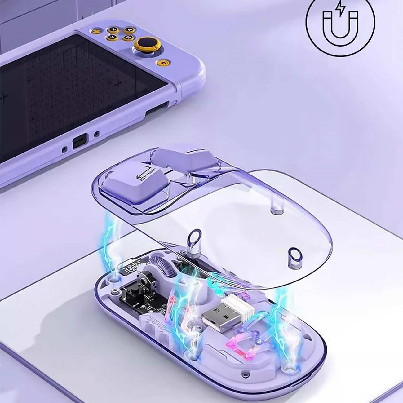 موس بیسیم دو حالته قابل شارژ با طراحی شفاف کوتسی OF-026