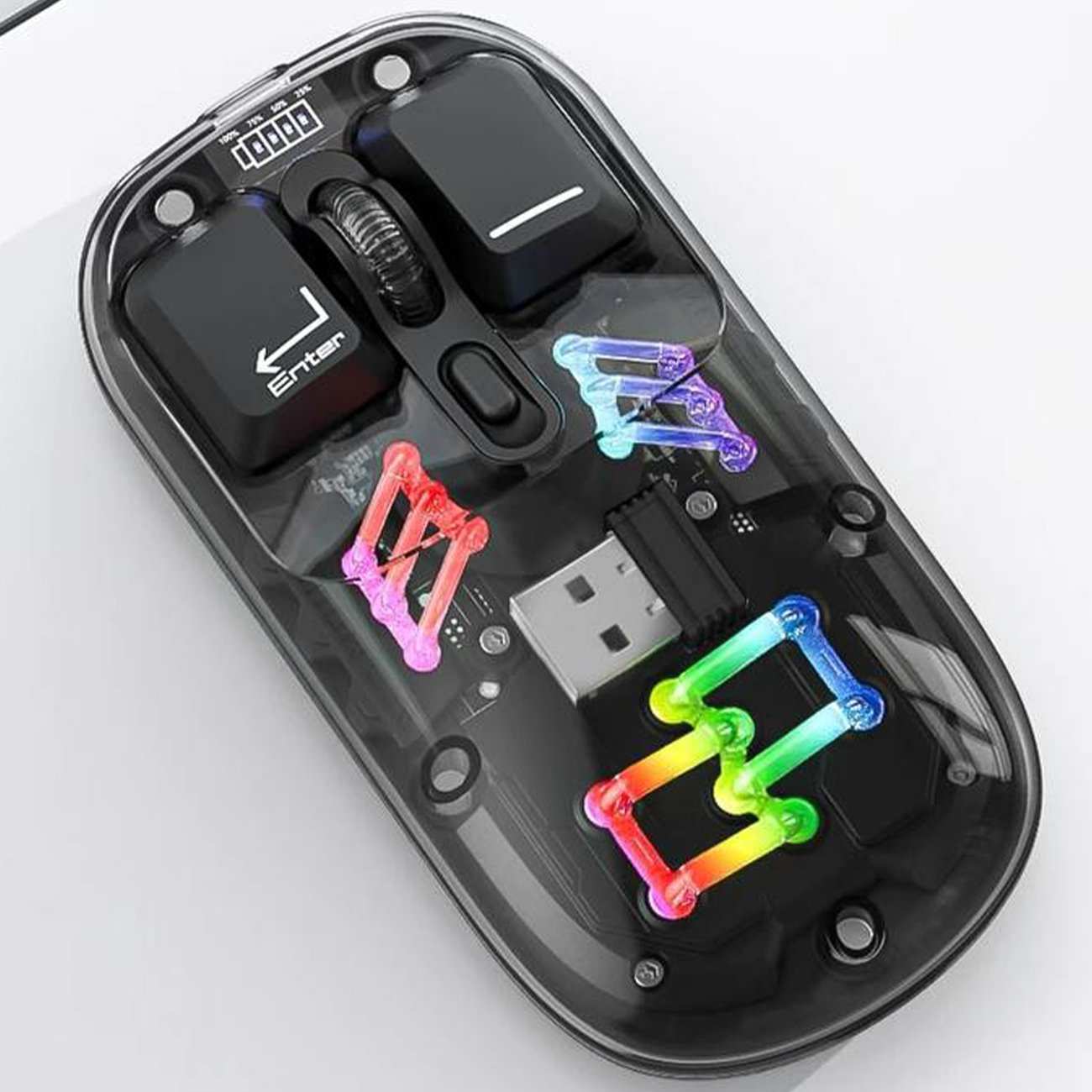 موس بیسیم دو حالته قابل شارژ با طراحی شفاف کوتسی OF-026