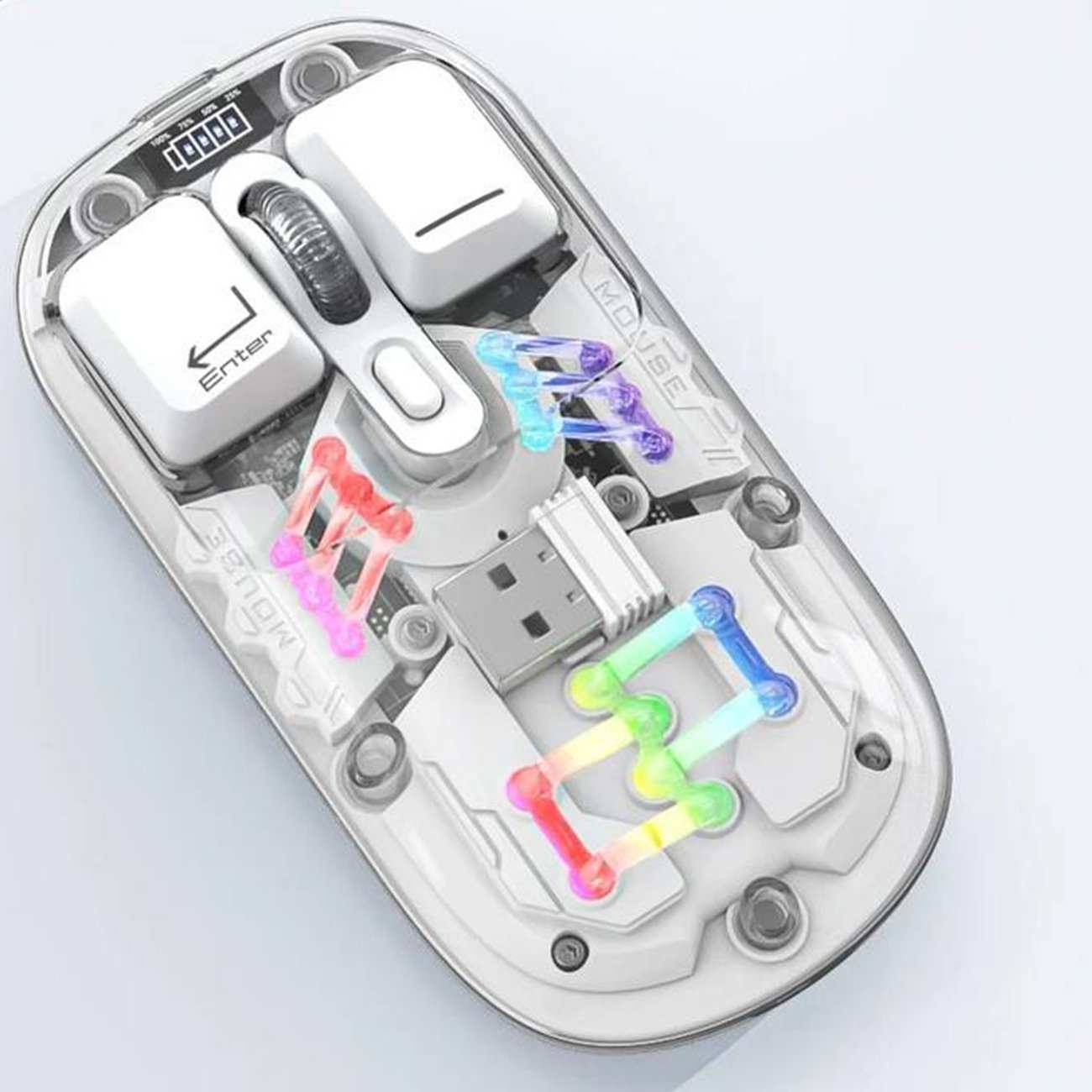 موس بیسیم دو حالته قابل شارژ با طراحی شفاف کوتسی OF-026