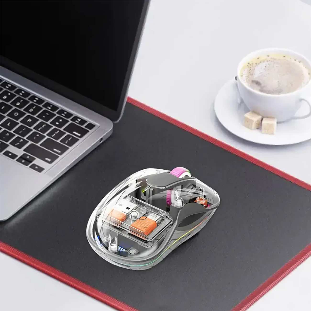 موس بیسیم سایلنت سه حالته طرح شفاف کوتسی OF-005