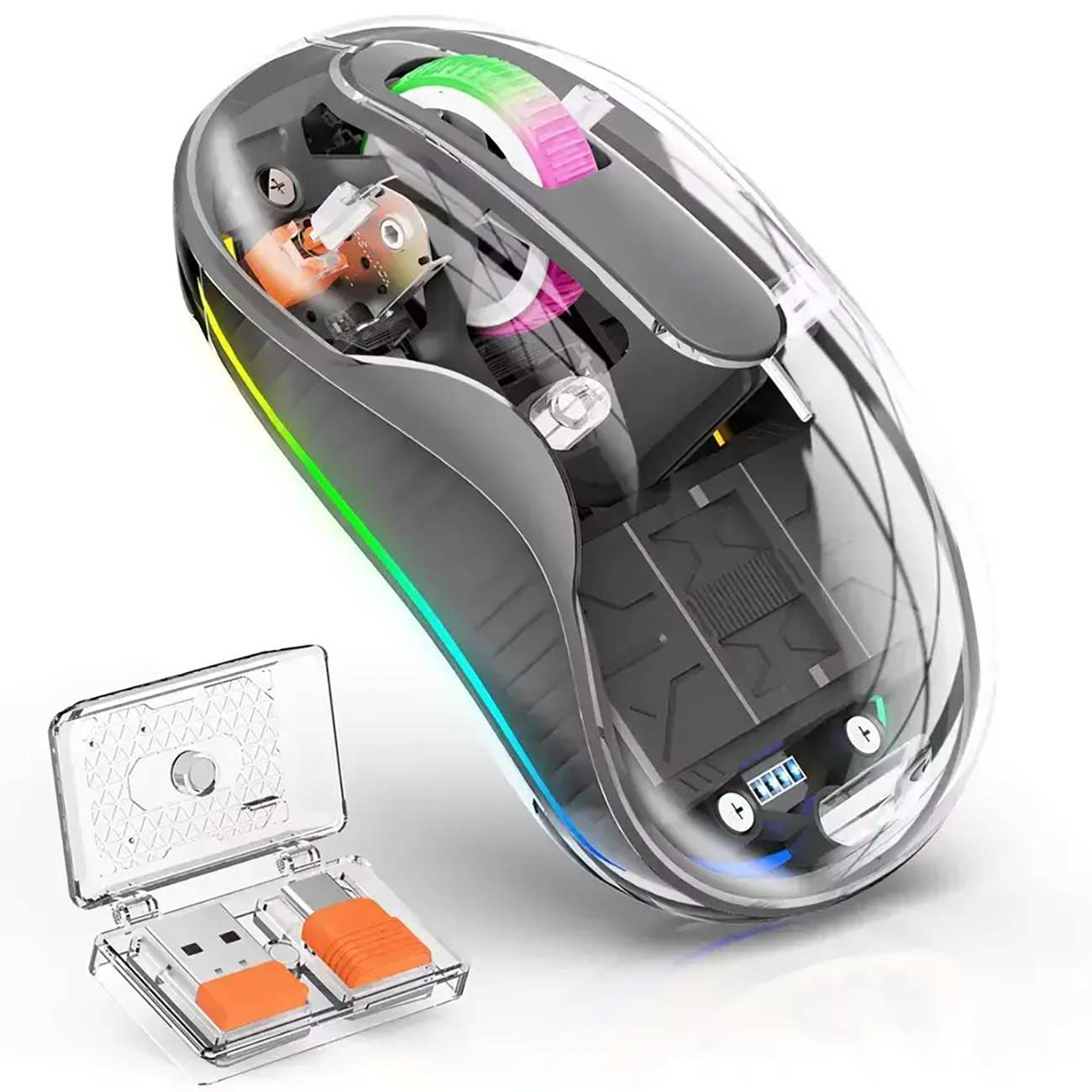 موس بیسیم سایلنت سه حالته طرح شفاف کوتسی OF-005