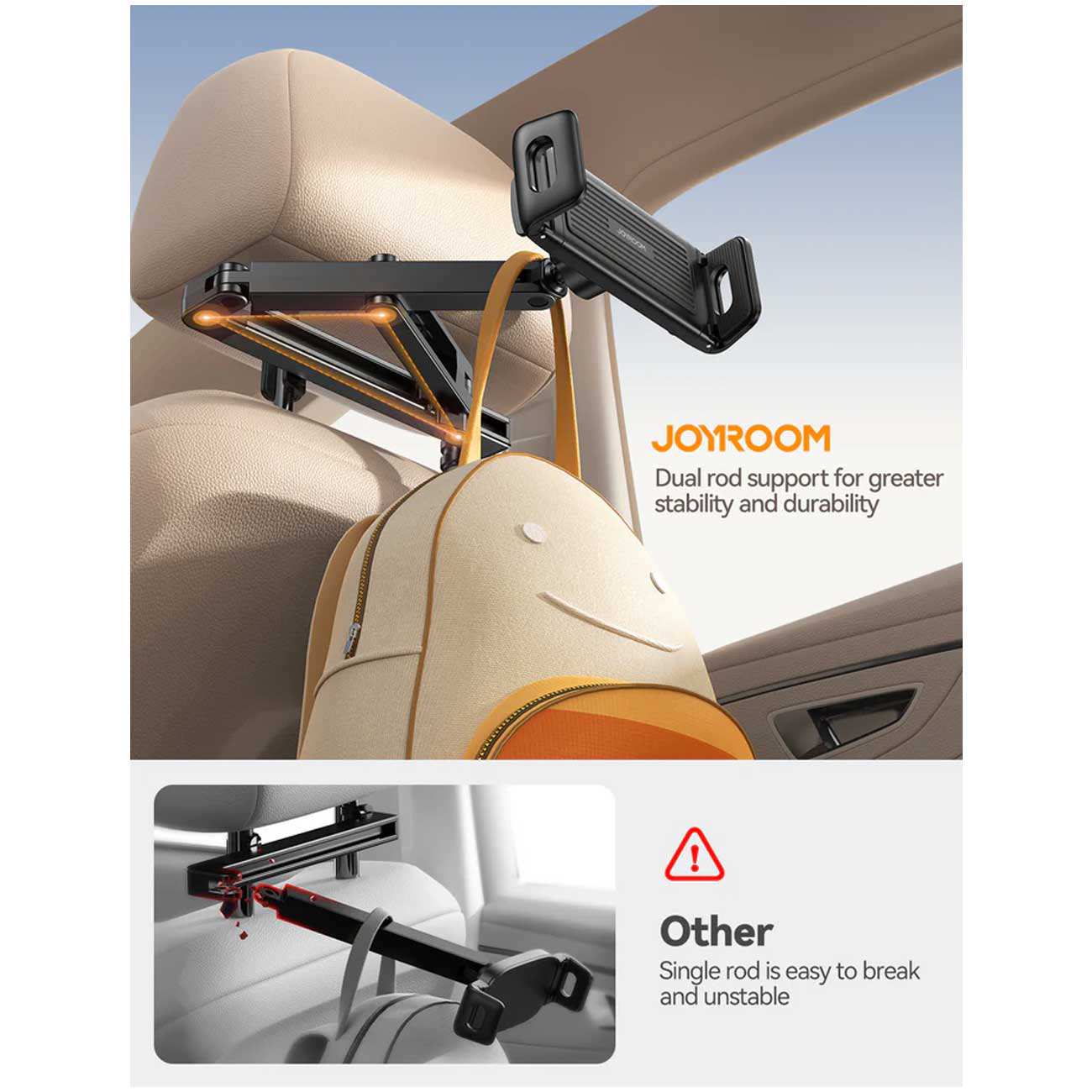 هولدر موبایل و تبلت سرنشینان صندلی عقب خودرو JR-ZS433