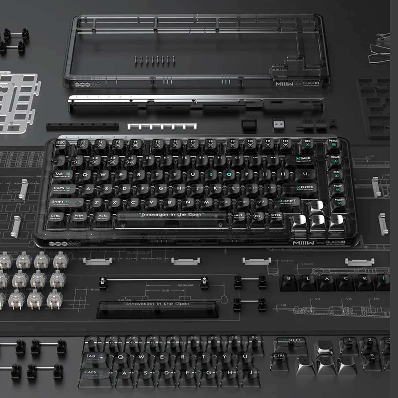 کیبورد گیمینگ مکانیکی بی سیم شارژی شیائومی MIIIW MWMKB04