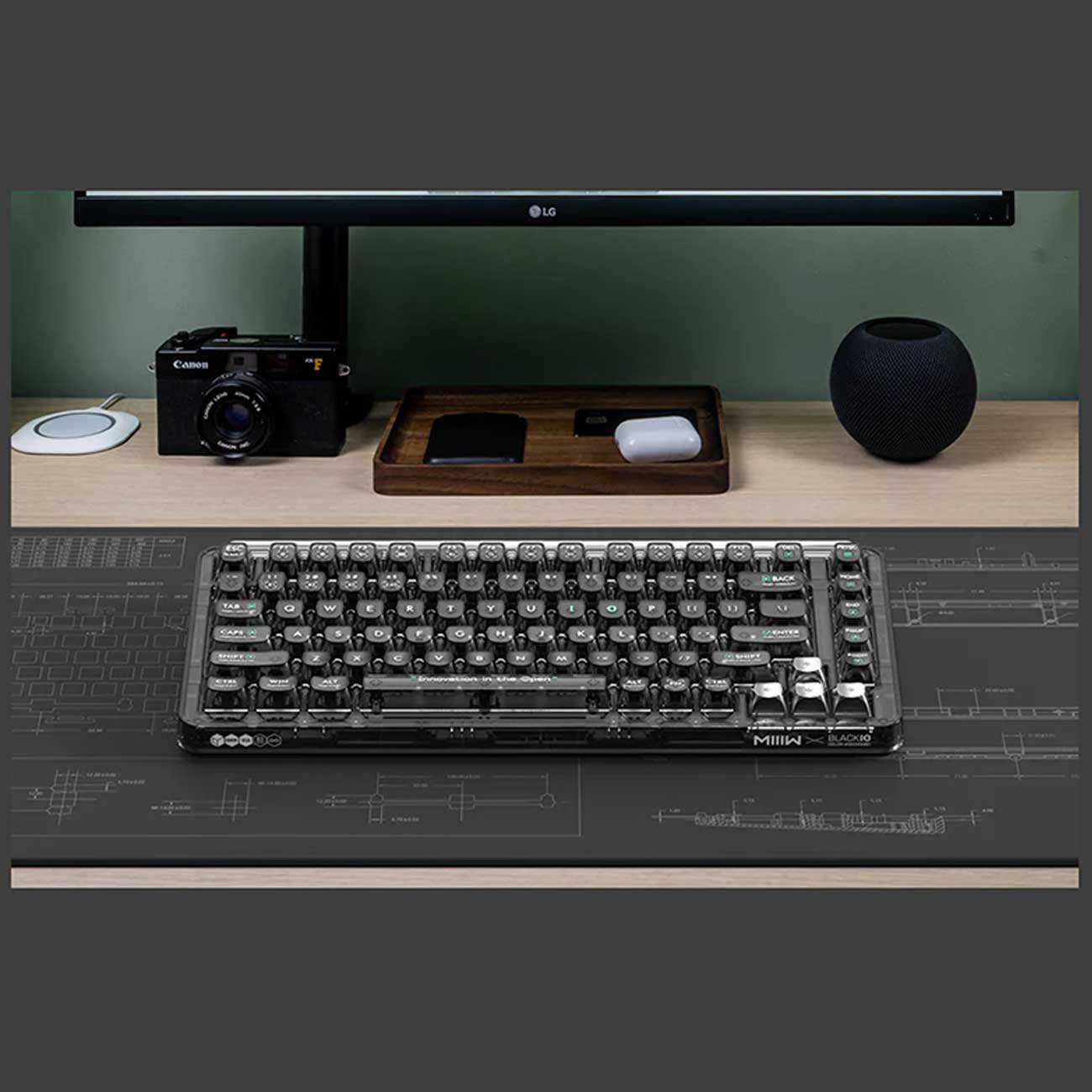 کیبورد گیمینگ مکانیکی بی سیم شارژی شیائومی MIIIW MWMKB04