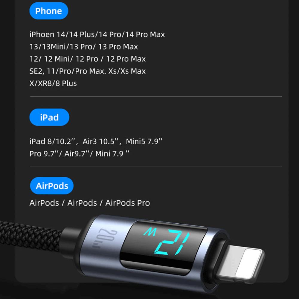 کابل USB به لایتنینگ 120 سانتیمتری جویروم S-AL012A16