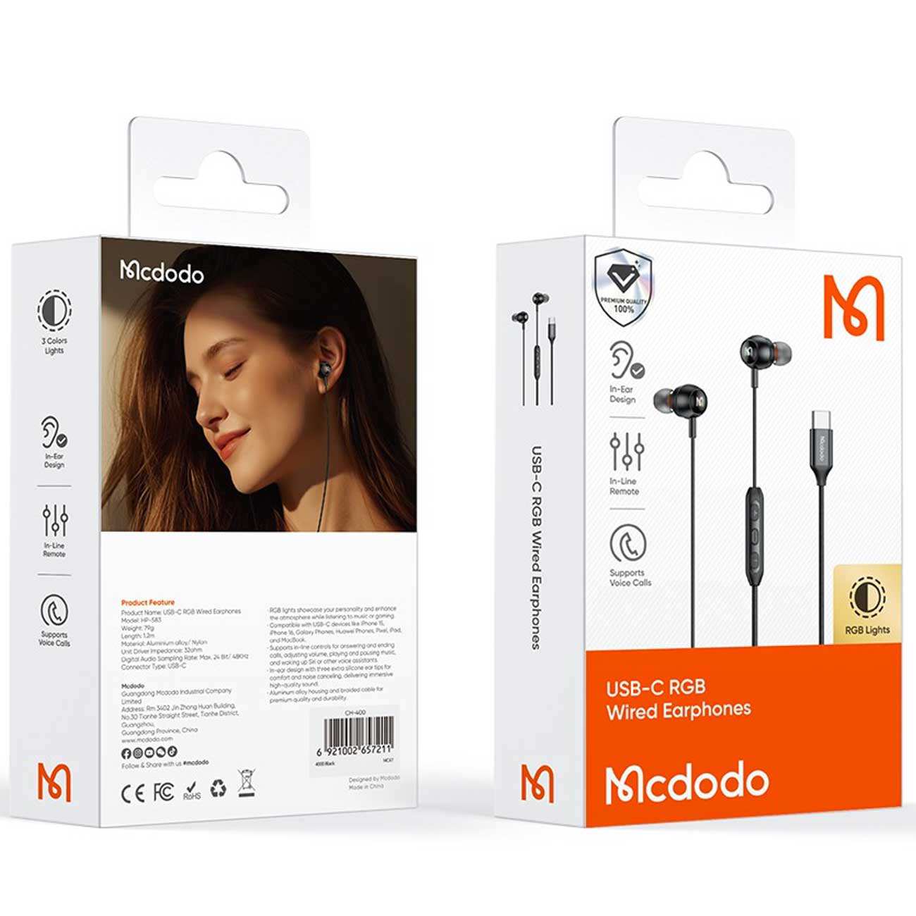 هندزفری تایپ سی مکدودو HP-5830