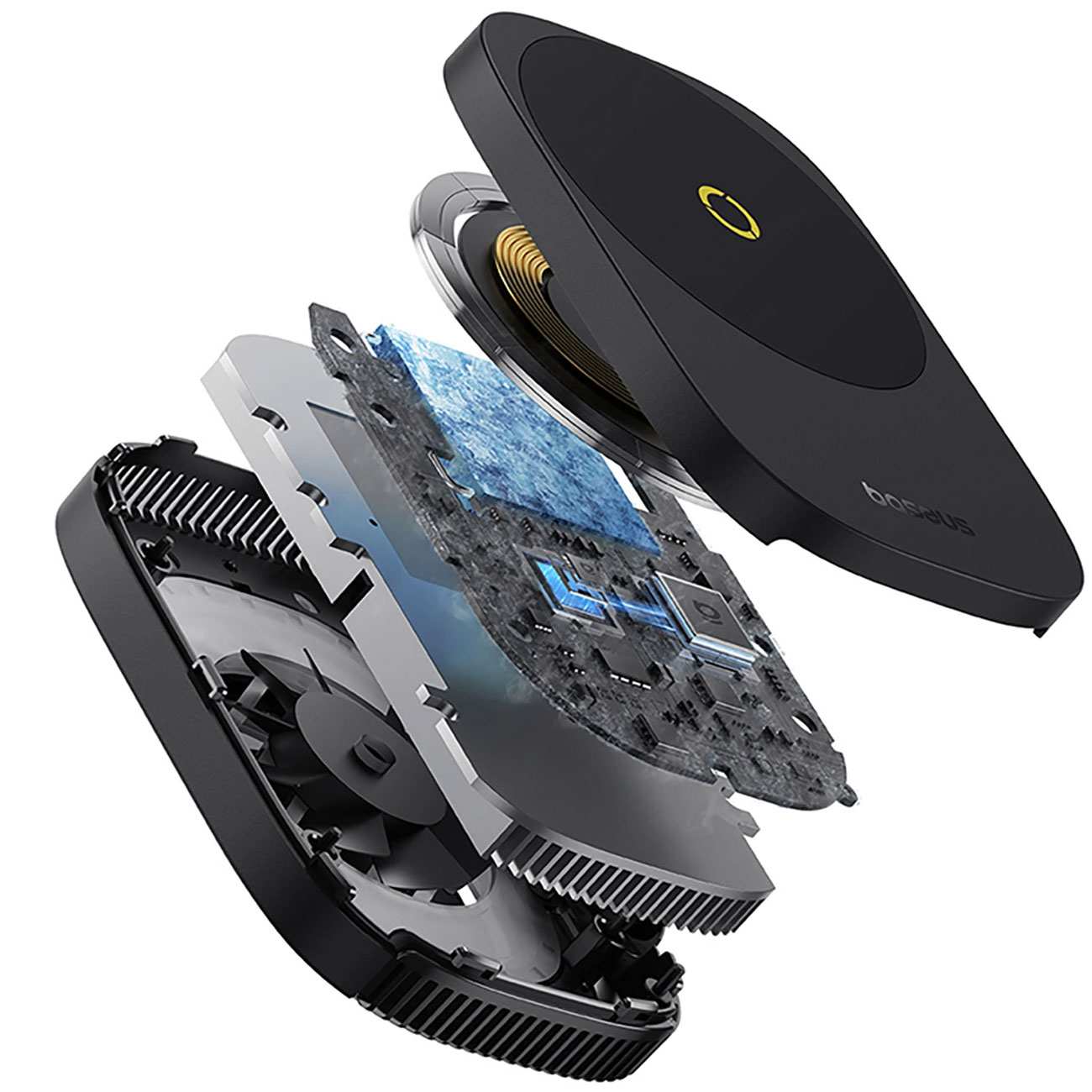 فن خنک کننده و شارژر وایرلس گوشی موبایل بیسوس BS-PS036