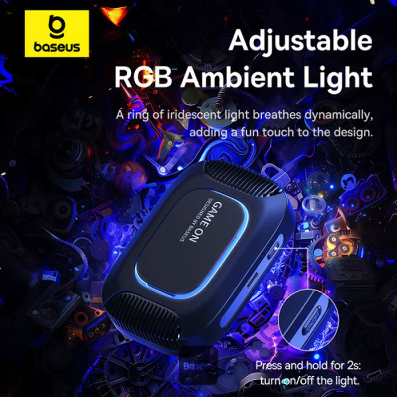 فن خنک کننده و شارژر وایرلس گوشی موبایل بیسوس BS-PS036