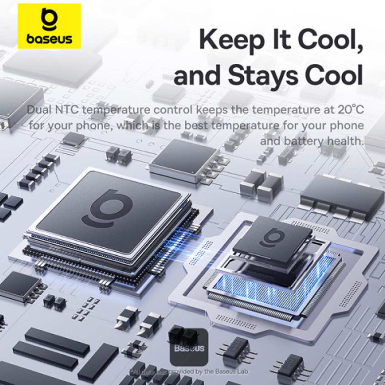 فن خنک کننده و شارژر وایرلس گوشی موبایل بیسوس BS-PS036