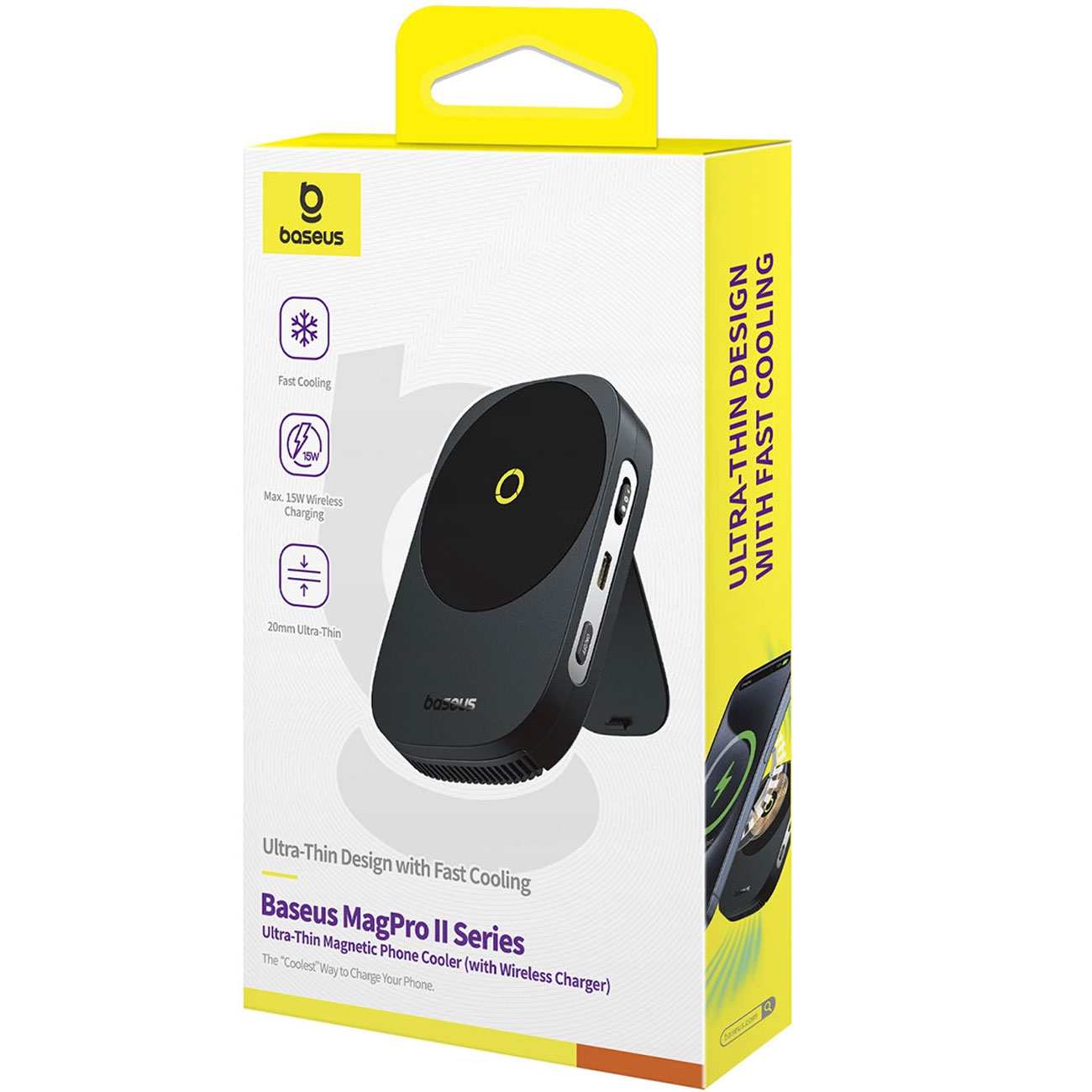 فن خنک کننده و شارژر وایرلس گوشی موبایل بیسوس BS-PS036