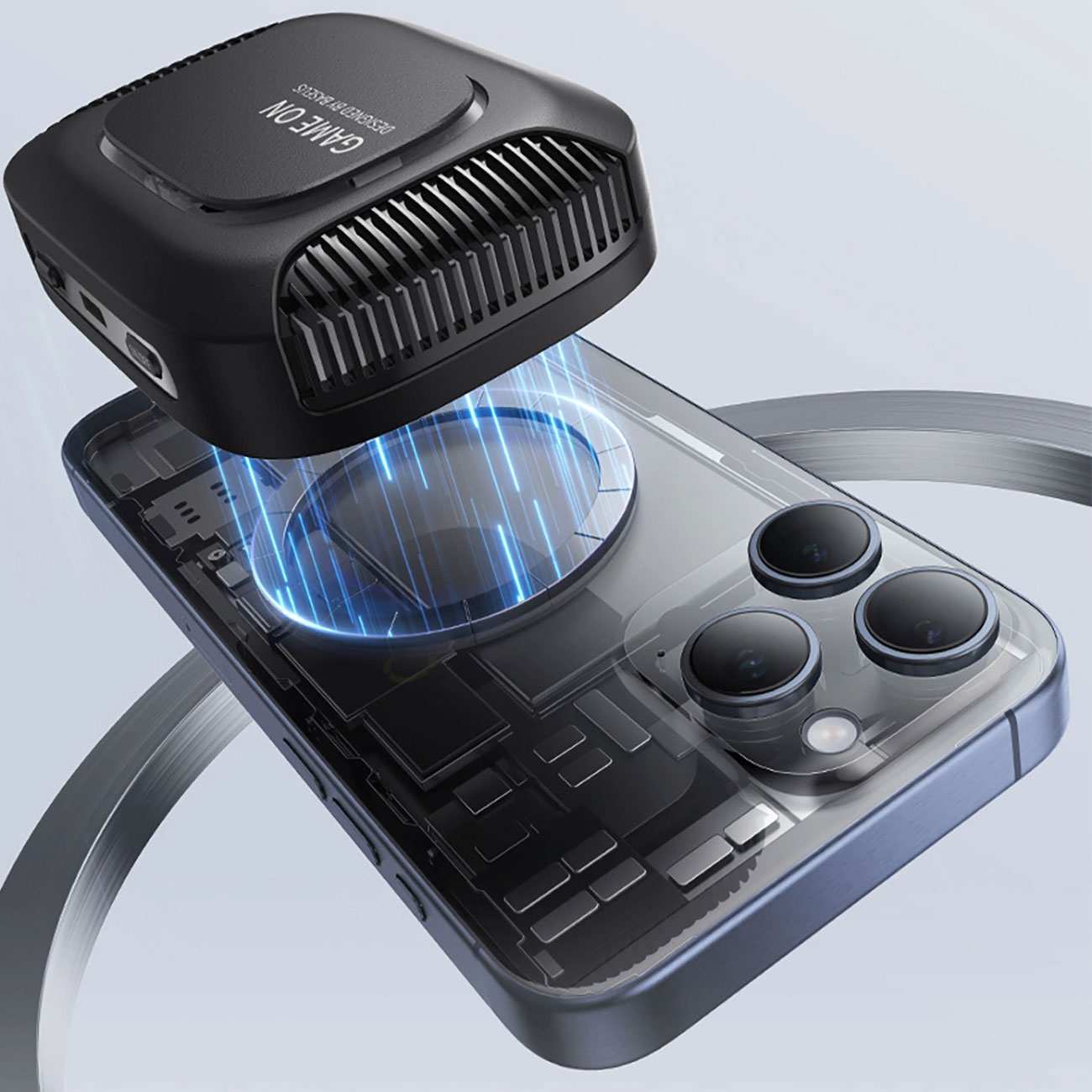 فن خنک کننده و شارژر وایرلس گوشی موبایل بیسوس BS-PS036