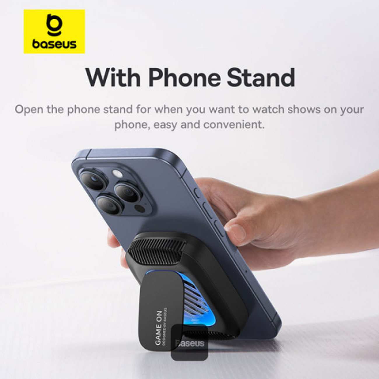 فن خنک کننده و شارژر وایرلس گوشی موبایل بیسوس BS-PS036