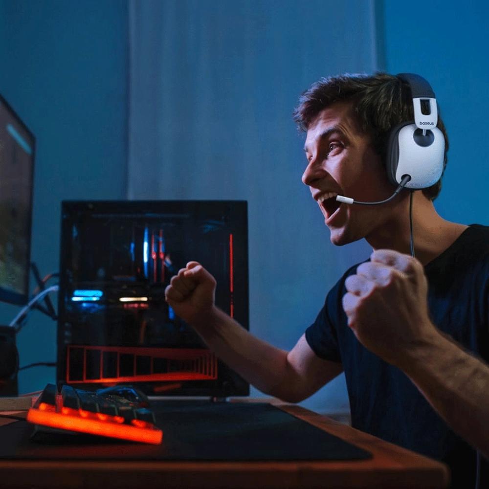 هدست و هدفون سیمی گیمینگ جک 3.5 میلیمتری بیسوس GoPlay 1 Max