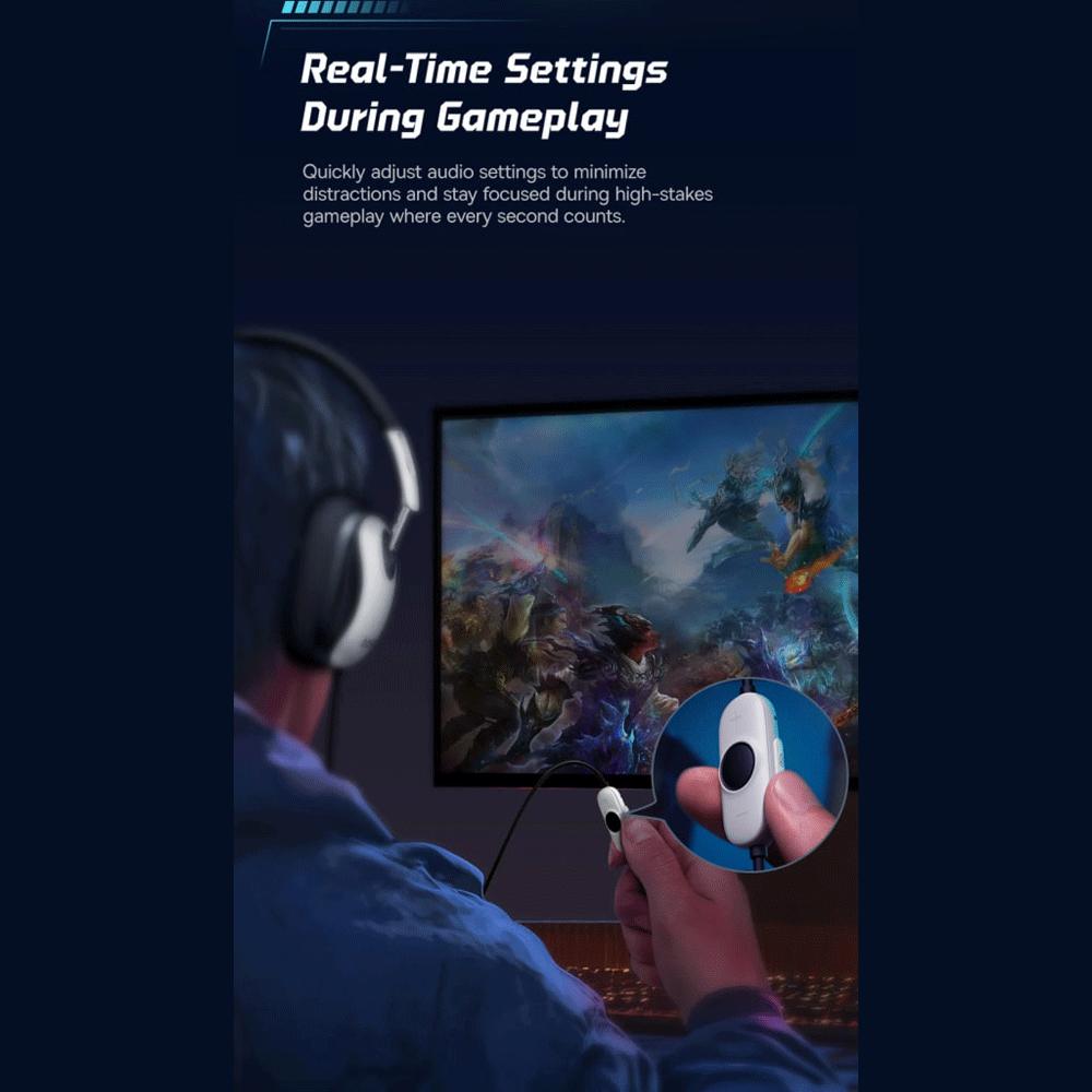 هدست و هدفون سیمی گیمینگ جک 3.5 میلیمتری بیسوس GoPlay 1 Max