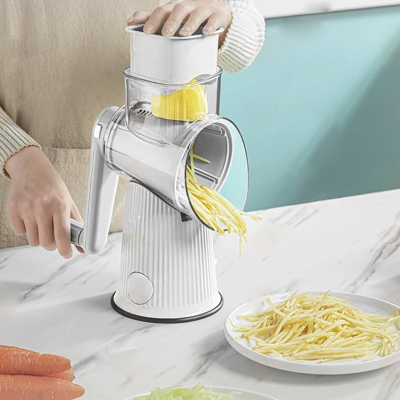 خرد کن و رنده دستی میوه و سبزیجات استوانهای چند منظوره شیائومی A550