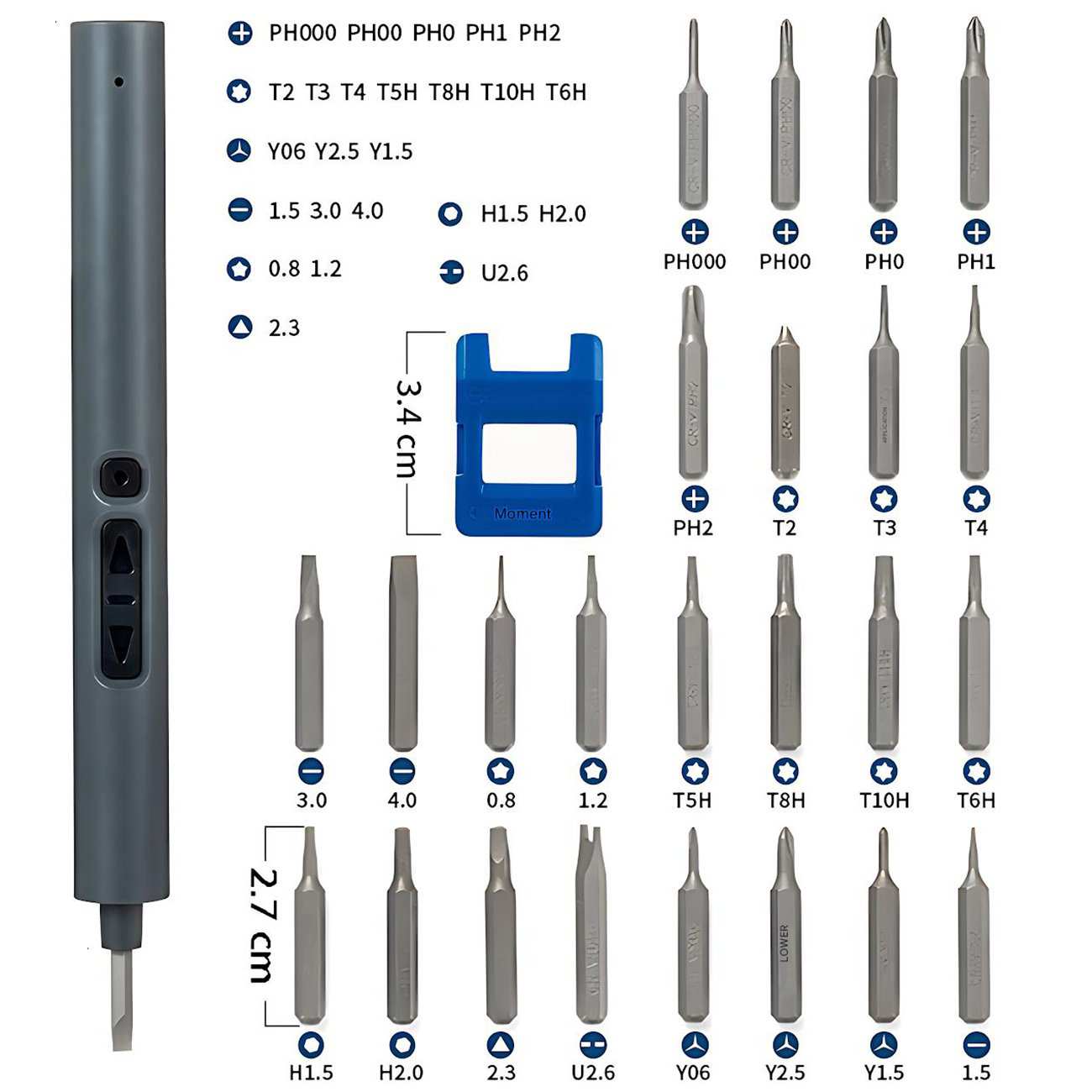 کیت پیچ گوشتی شارژی 28 تکه PRECISION