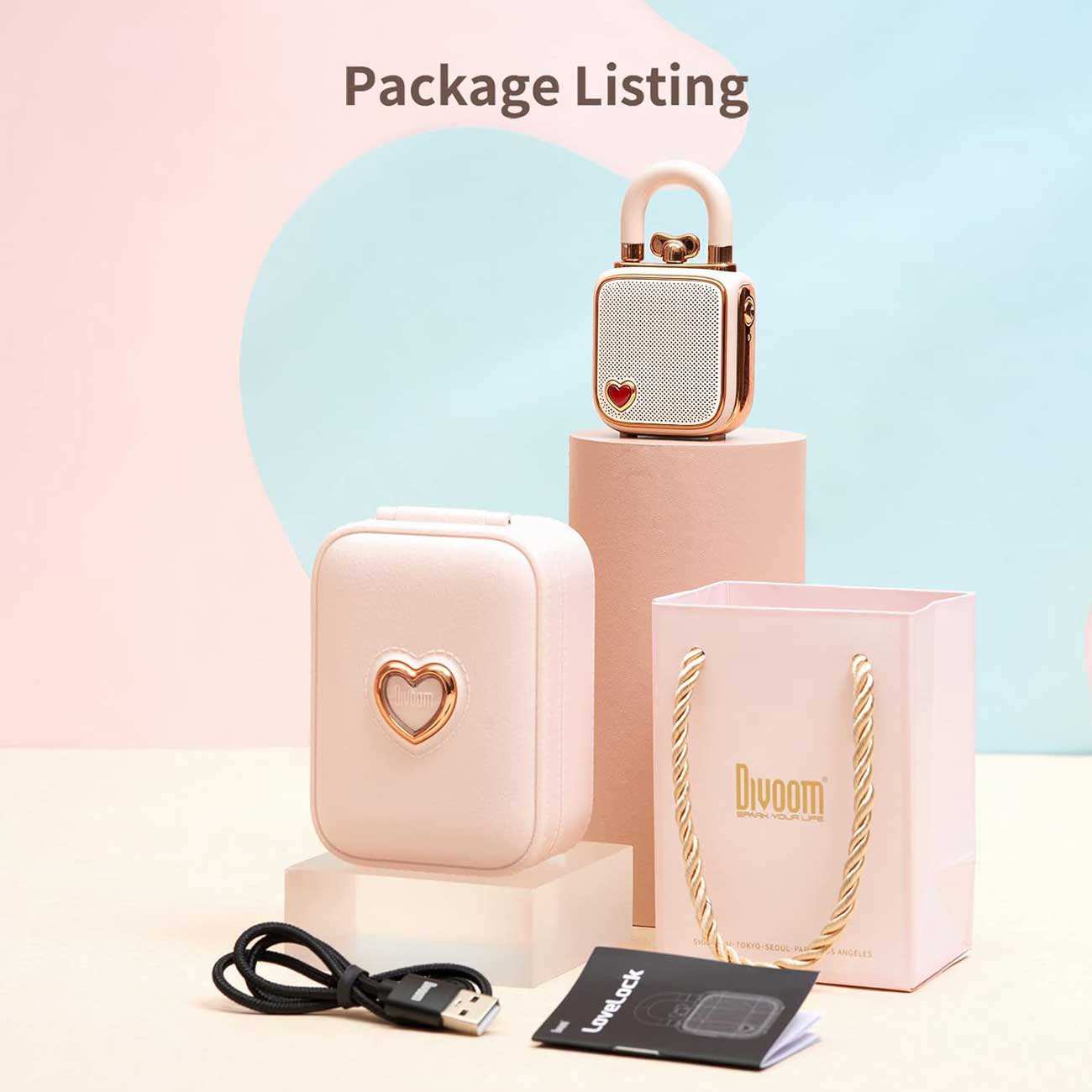 مینی اسپیکر بلوتوثی قابل حمل شارژی دیووم LOVE LOCK