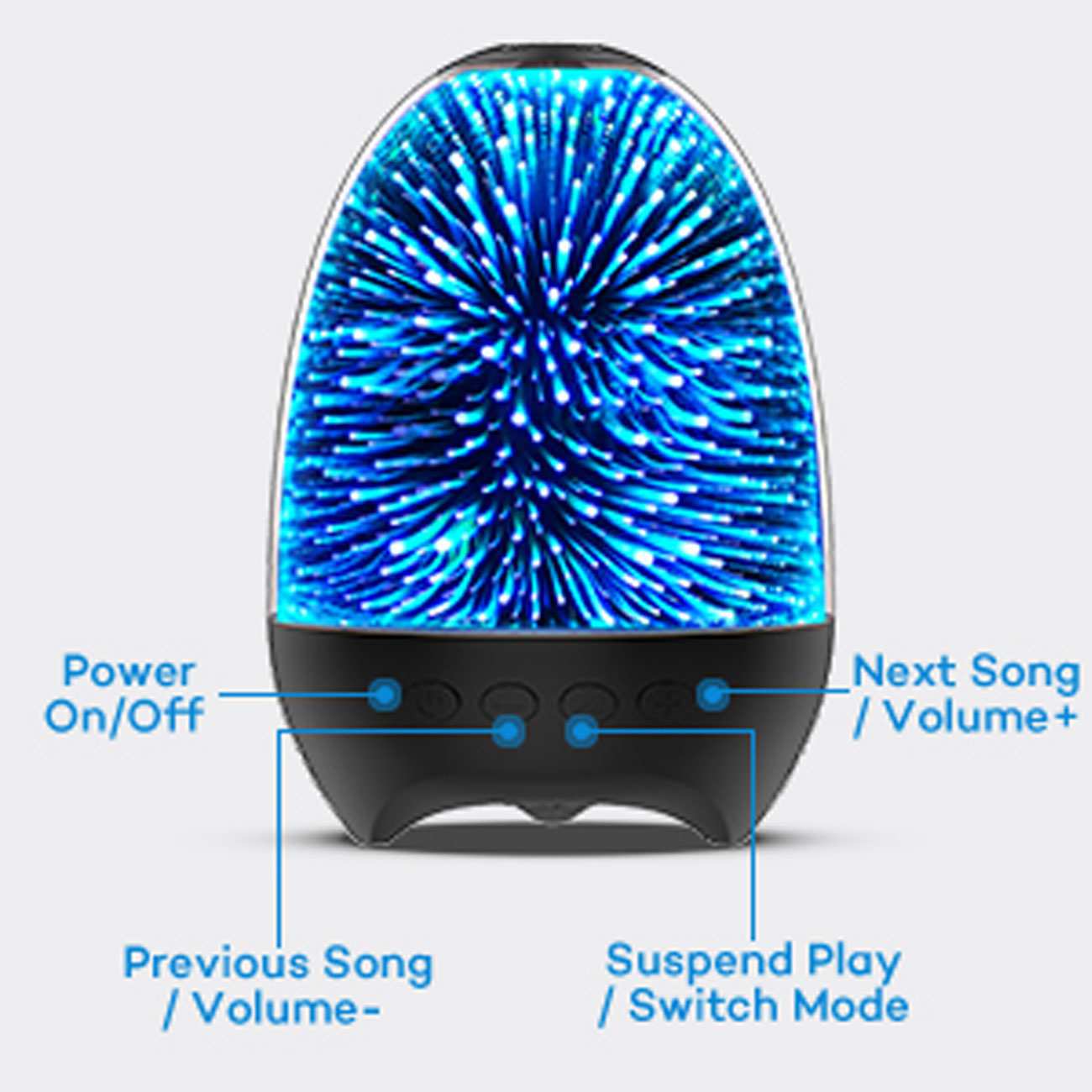 اسپیکر بلوتوثی و چراغ خواب رومیزی قابل حمل لمسی اِیسکول S609