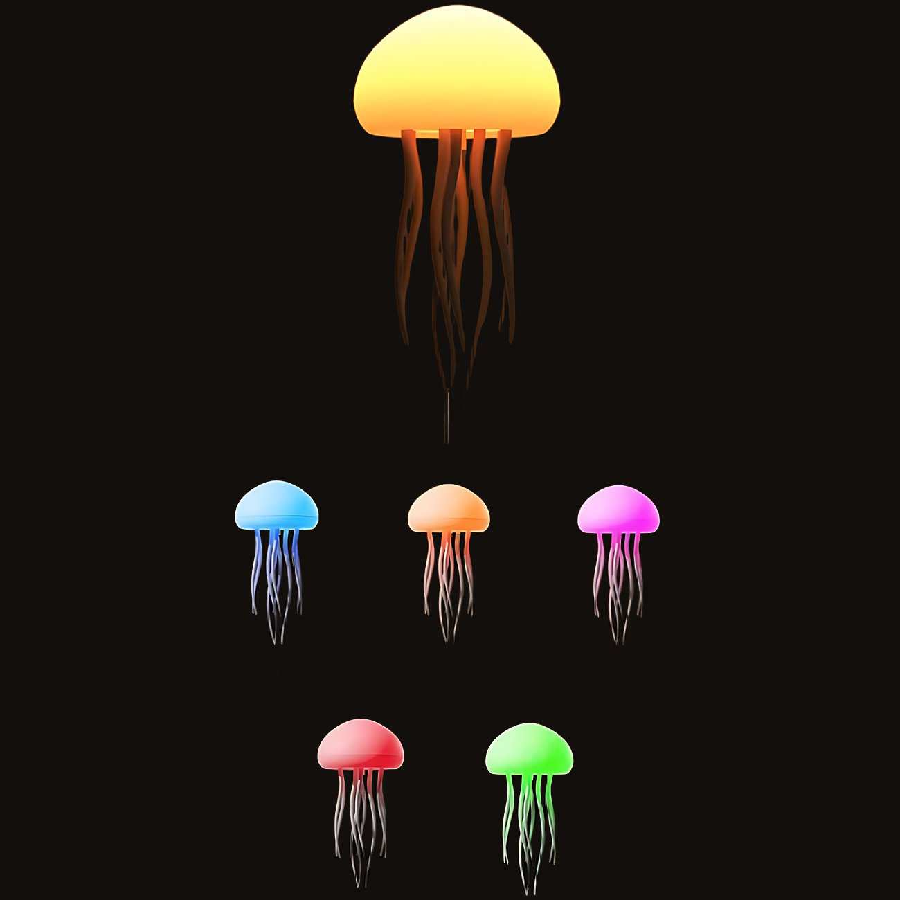 چراغ خواب رومیزی شارژی عروس دریایی AURORA