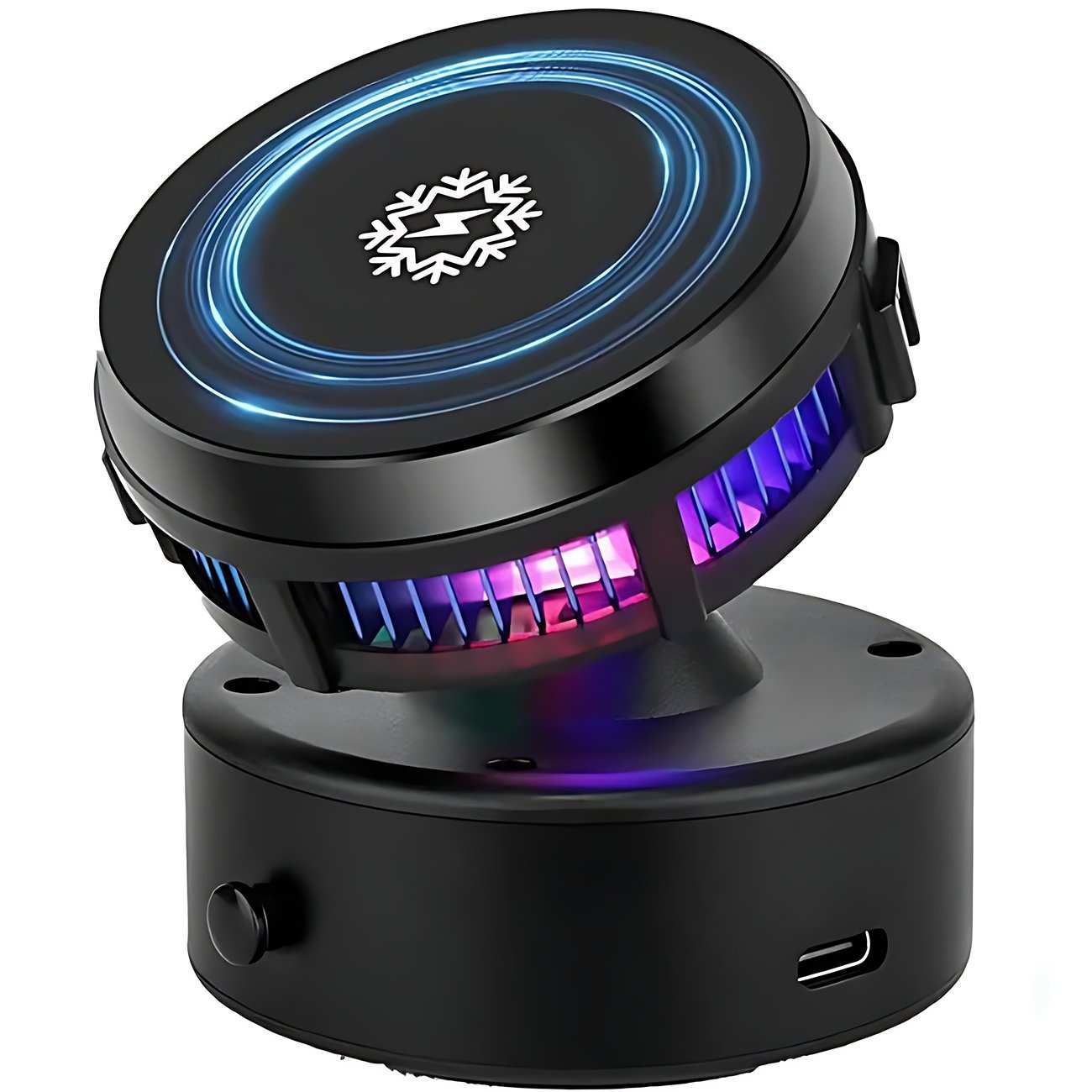 هولدر مکشی مگنتی، شارژر بیسیم 15 وات و فن خنککننده گوشی موبایل قابل شارژ چندکاره XT60-L