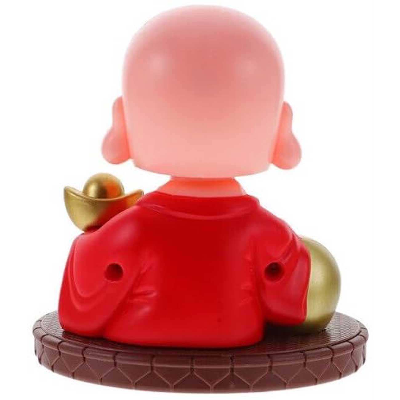 مجسمه فنگشویی خورشیدی متحرک بودا با سر لرزان BABY