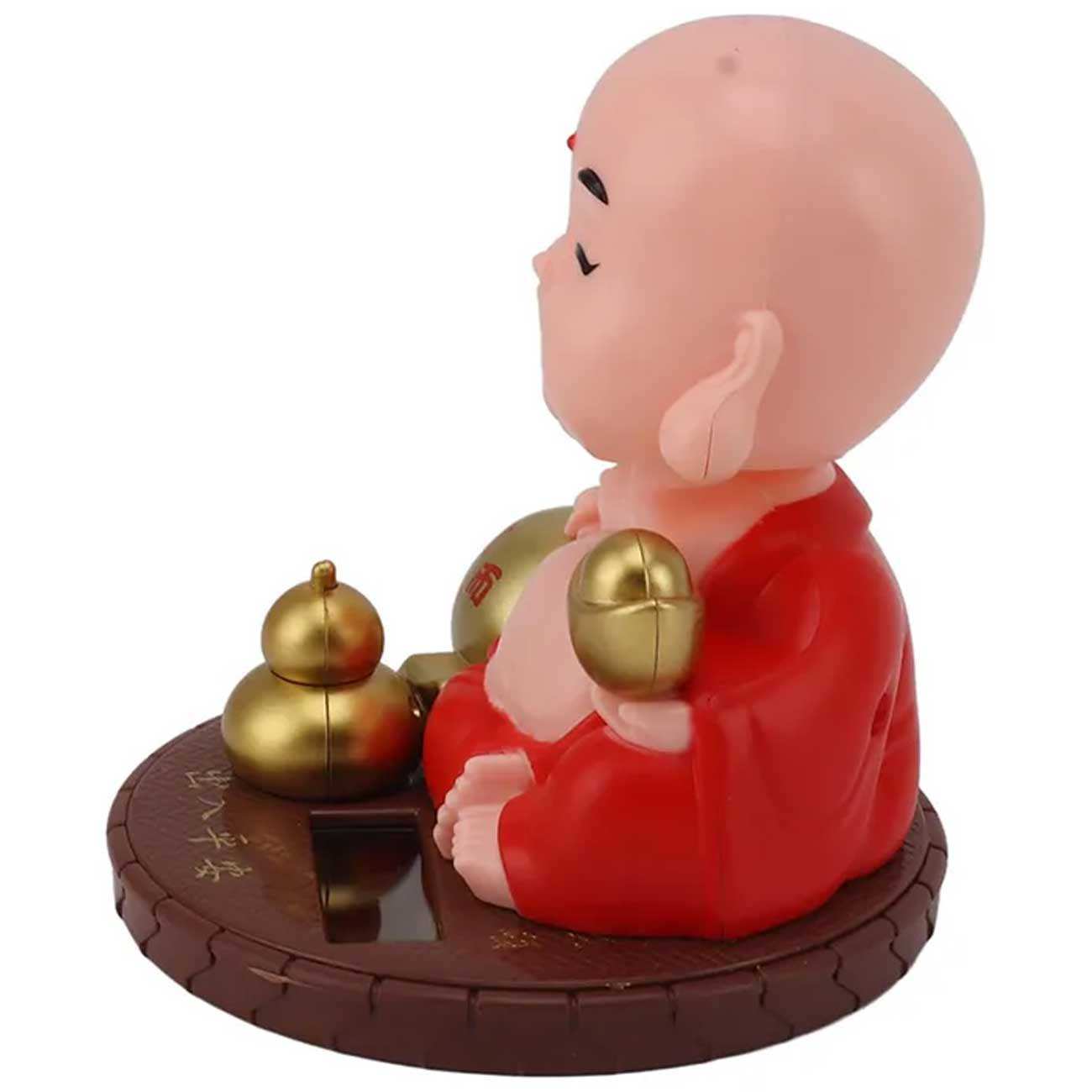 مجسمه فنگشویی خورشیدی متحرک بودا با سر لرزان BABY