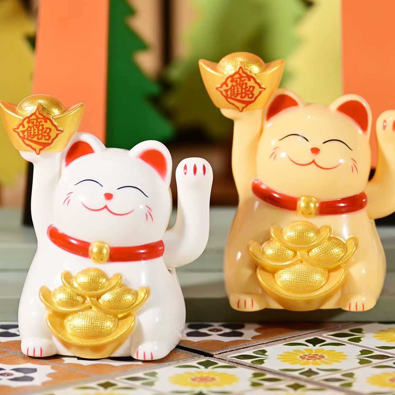 گربه شانس مانکی نکو خورشیدی فنگشویی سایز کوچک MLY23101